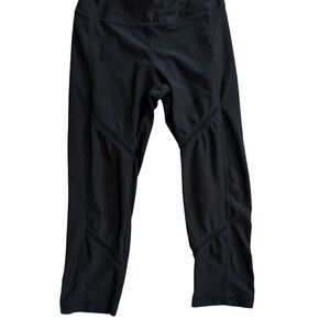 90 Degree By Reflex Black Performance Calf Length Leggings Girls Size 7/8